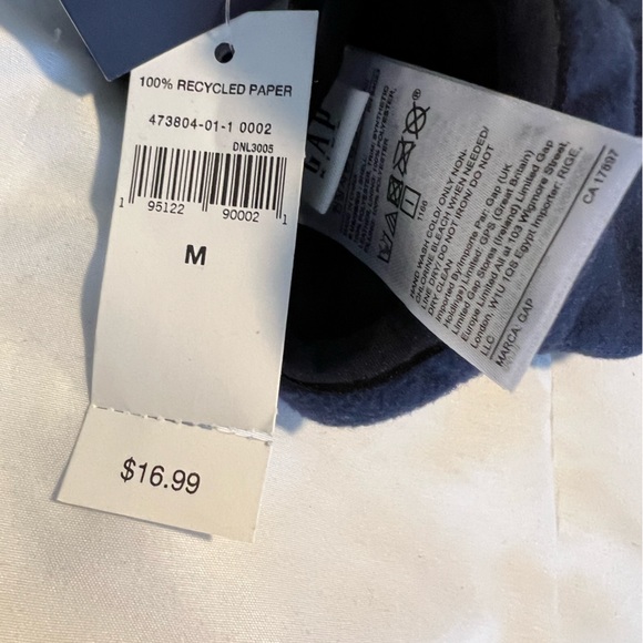 Gap Boys 2 Winter Hats and Gloves Navy Blue NEW NWT - Picture 4 of 6